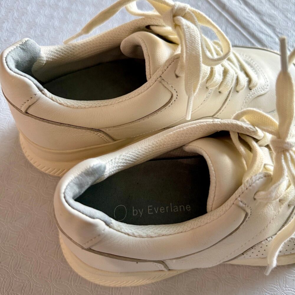 Everlane White Leather Sneakers Girls 4Y - Picture 7 of 9